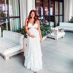 Rococo Sand Ame Maxi Dress in White